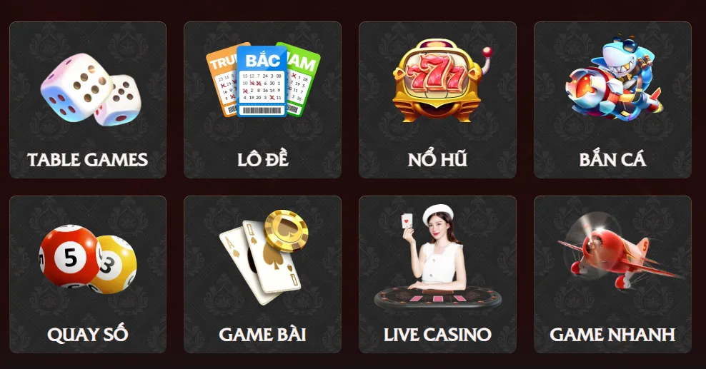 Đa dạng sản phẩm tại XO88